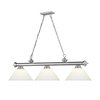 Z-Lite Cordon 3 Light Billiard, Brushed Nickel & Matte Opal 2306-3BN-AMO14